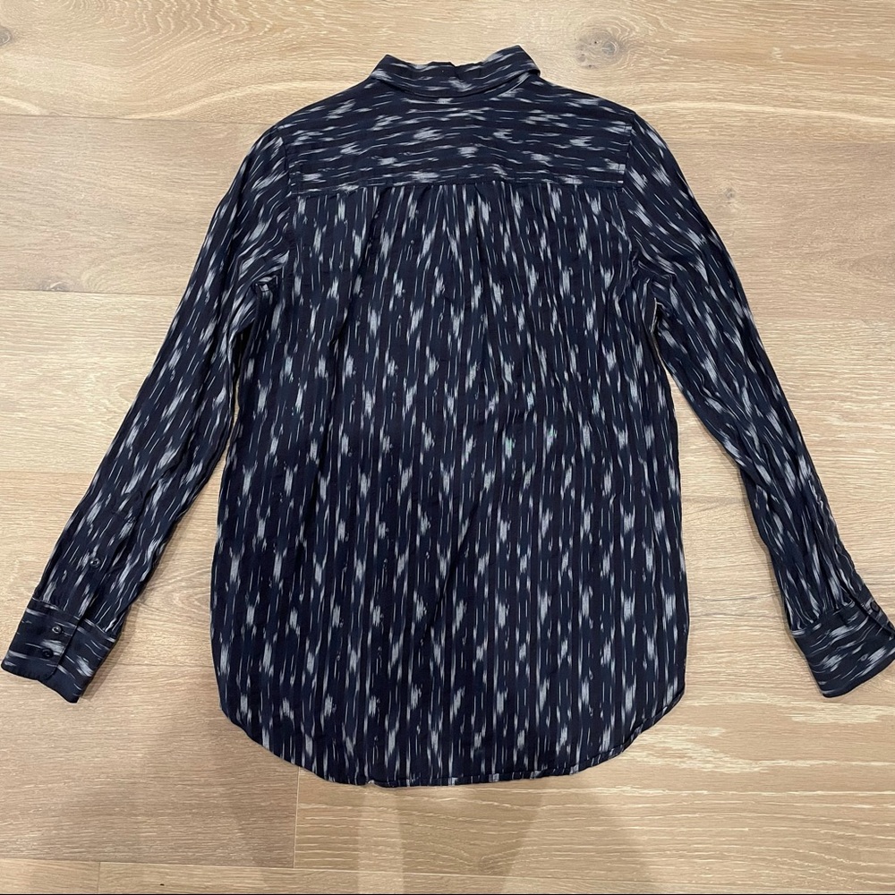 J. Crew Navy And Gray Patterned Button Down - image 4